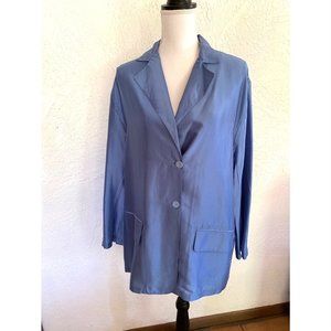 Stella McCartney Oversized Silk Jacket Periwinkle Blue Size 38